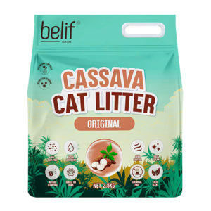 Belif Cassava Plant-Based Natural Cat Litter, Original Scented 2.5kg / 6L