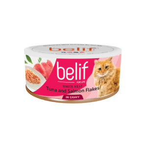 Belif White Meat Tuna and Salmon Flake in Savory Gravy 80g