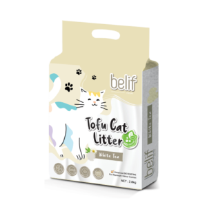 Belif Tofu Cat Litter with Bio Enzyme, White Tea Scented 2.8kg/7L
